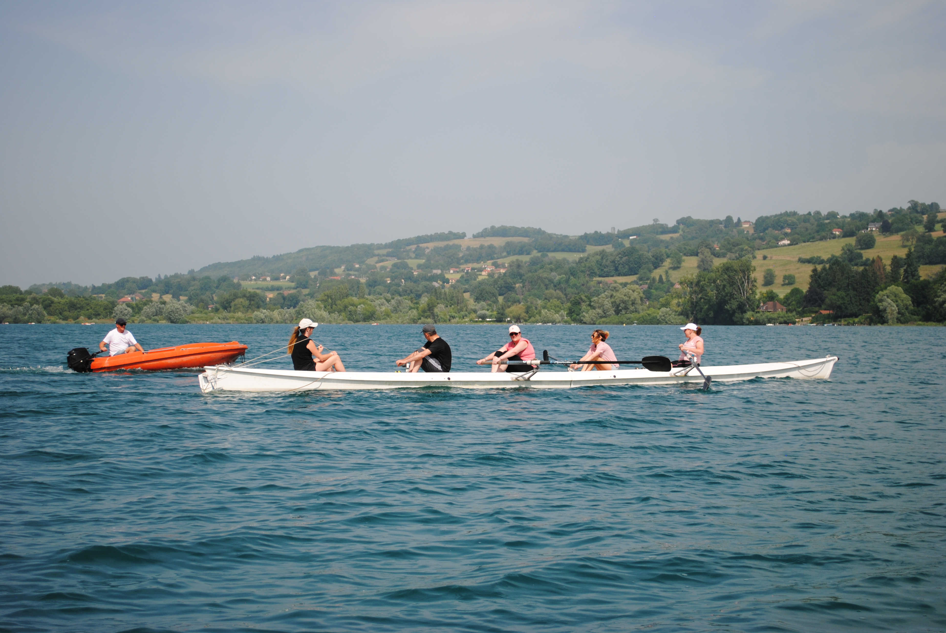 collaborateurs sur le lac de Paladru 